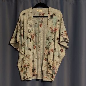 Ginger G Floral Kimono Open Cardigan